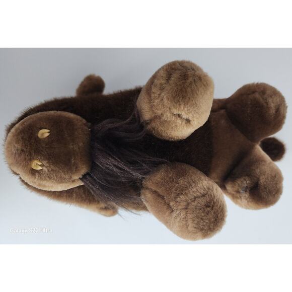 Vintage Dkin 1980s Buffalo Bison Brown Plush Stuffed Animal Soft Toy Collectible - Picture 5 of 9